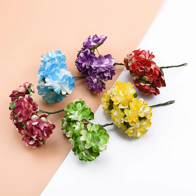 Искусственные растения цветы из бумаги декоративные венки Свадебный домашний - Фото №1