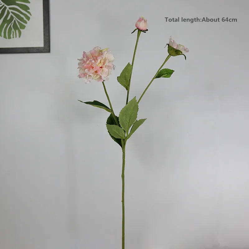 Flone 3 головок искусственные Paeonia цветы ветки искусственная фотосессия цветочная |