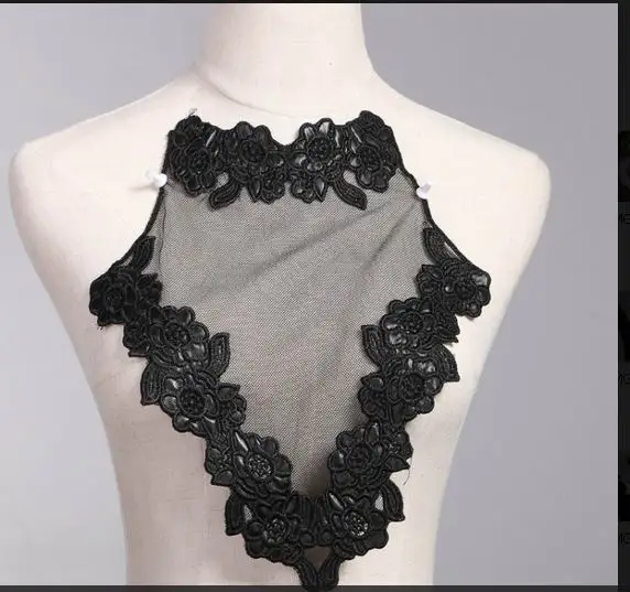 

1 PCS Embroidery Collar Venise Lace Flowers Neckline Applique Trim, lace fabric sewing supplies