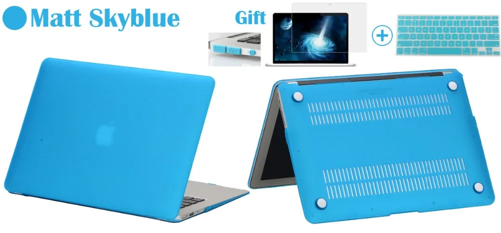 4 в 1 Кристальный/матовый чехол для Macbook Air 11 Air 13 Pro 13 Pro 15 New retina 12 13 15 для Mac book Keyboard Cover+ Защитная пленка для экрана