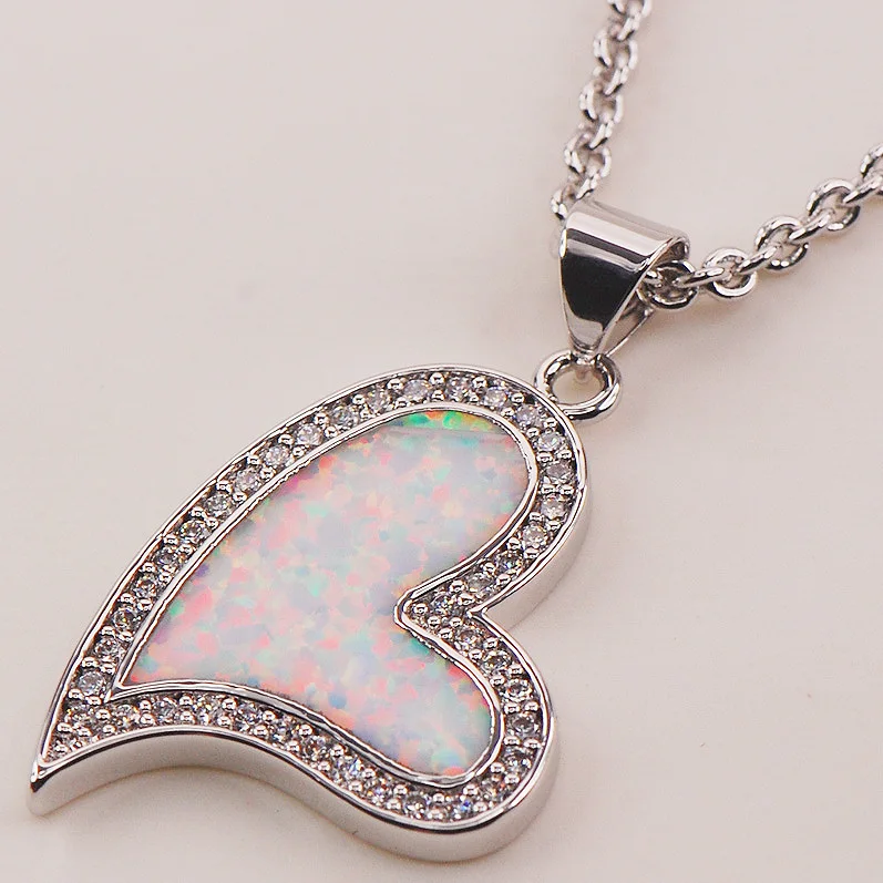 

White Fire Opal 925 Sterling Silver Fashion Jewelry Pendant P161