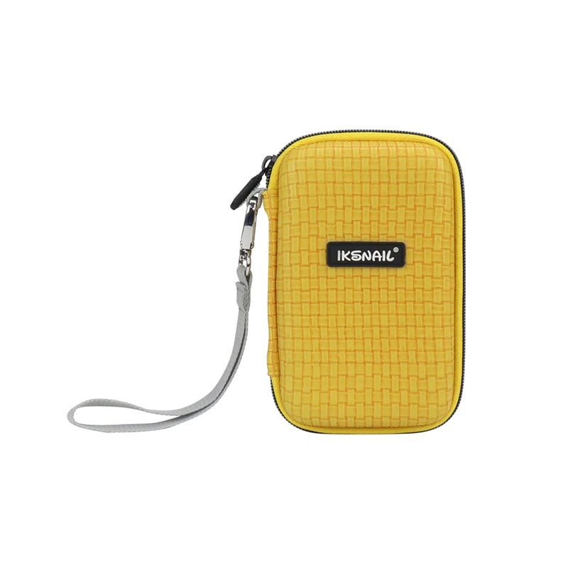 IKSNAIL Shockproof Hard Drive Carrying Earphone Case Pouch Bags For 3 Size Portable External HDD Power Bank Cable Accessories - Цвет: L YELLOW