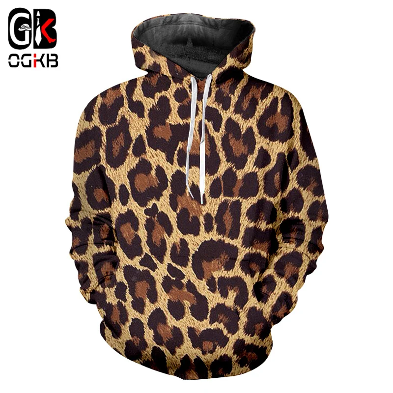 OGKB европейский и американский для мужчин's сексуальные толстовки 3D печати leopard