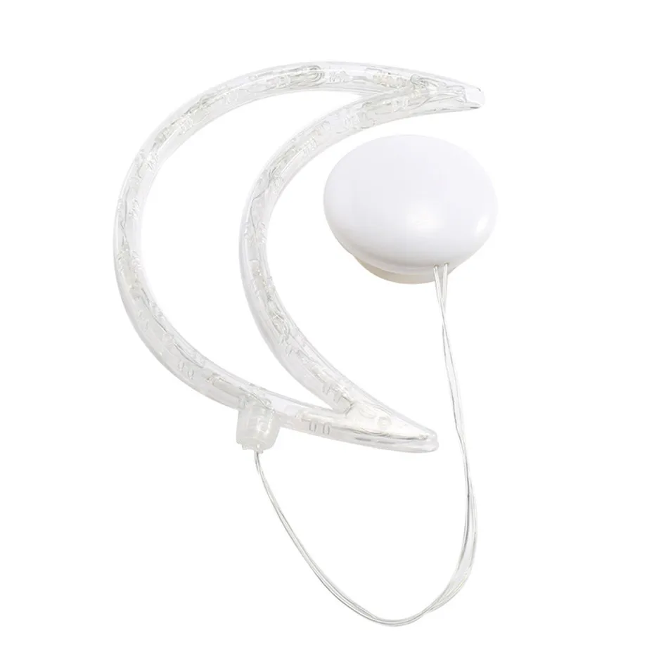 Светодиодный Рождественский светильник s стеклянное украшение лампы в виде Луны