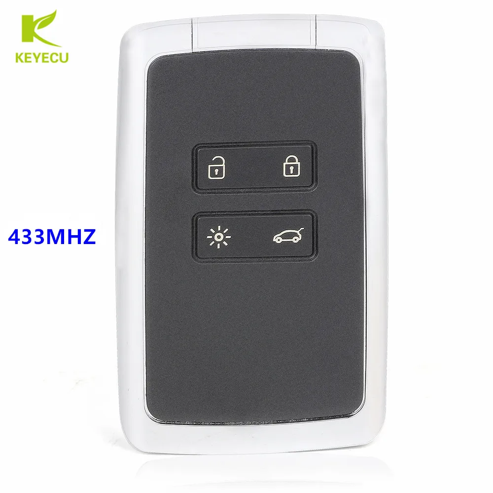 

KEYECU Replacement Samrt Key Card 433MHz With 4A Chip for Renault Espace 5,Megane 4,Talisman 2016-2019 FCC ID: KR5IK4CH-01