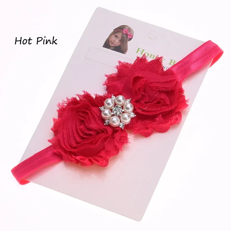 1 шт. потертый Шикарный шифоновый цветок на голову повязка повязки для