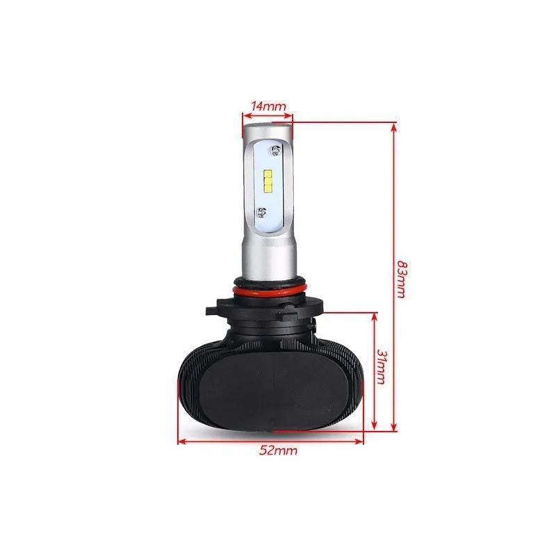 S1 автомобильные H4 CSP LED H7 6500K H11 фары лампы 8000LM 50 Вт все в одном авто противотуманные