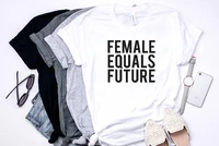 skuggnas new arrival female equals future t shirt funny women shirt gift idea girl power womens clothing drop ship