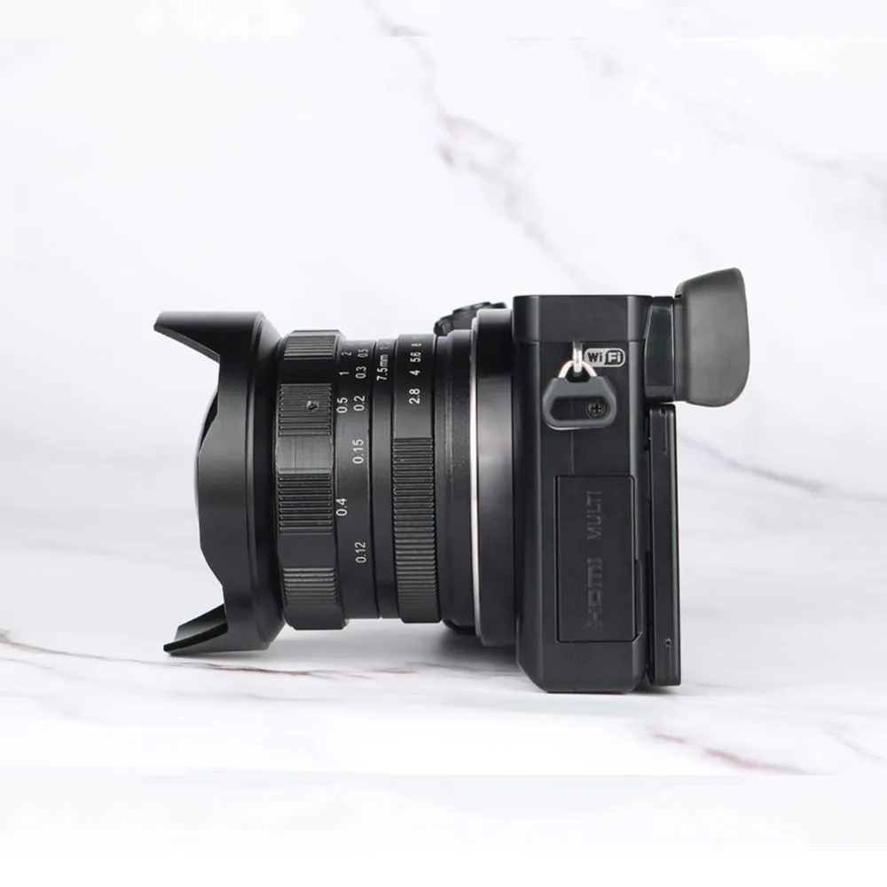 Слишком много Star 7 5 мм F2.8 супер Широкий формат Fisheye Micro один объектив для E mount Canon EOS