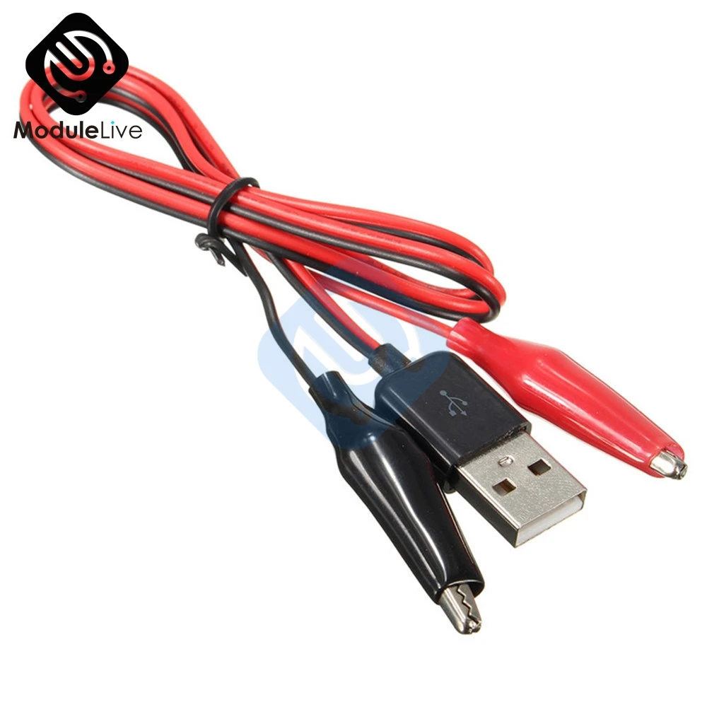 5 шт. крокодил тестовые зажимы зажим для USB разъем питания адаптер провода 60