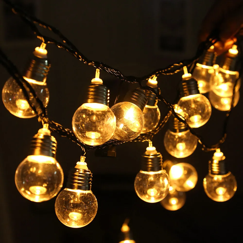 Гирлянда светодиодная с круглыми лампочками 6 м 20 шариков 220 В 110 В|bulb string|light stringlight