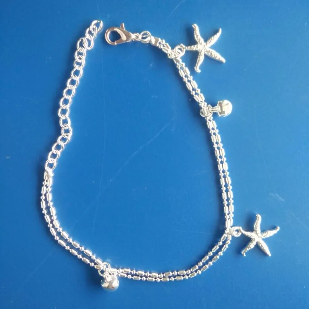 New Design Simple Fashion Style Sliver Starfish Alloy bell Sexy Body Jewelry Women Ankle Accessories | Украшения и аксессуары