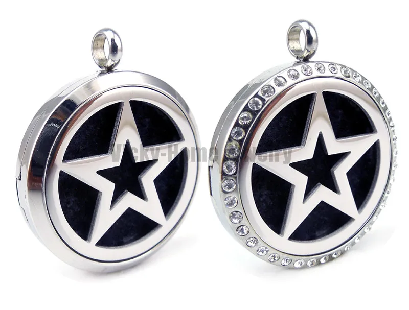 Круглая Серебряная звезда (30 мм) ароматерапия/эфирные масла духи диффузор