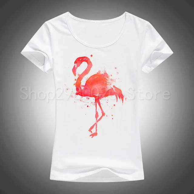 Футболка с фламинго, Женская забавная футболка, Let's Flamingos, вечерние футболки, женские топы, графические футболки, женская одежда tumblr, Азиатский размер - Цвет: 16