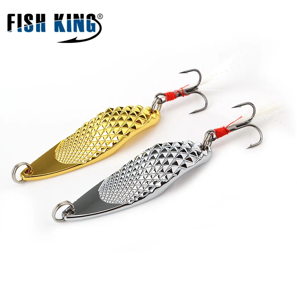 FISH KING рыболовная приманка 1 шт. 2 цвета металлическая для джиггинга приманки