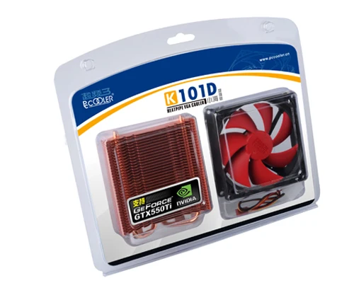 PcCooler K101D 10 см 100 мм вентилятор 2 heatpipe Графический кулер, Видеокарта кулер охлаждения VGA вентилятор GPU радиатор