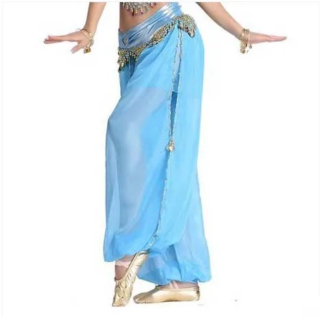 Женские шифоновые брюки для танца живота танцевальные костюмы с кольцами