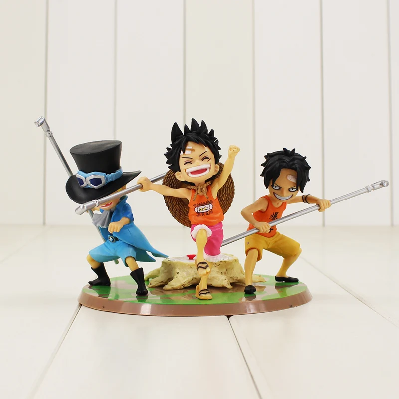 3 шт./лот аниме ASL Luffy Ace Sabo Three Brothers ПВХ экшн-фигурка Коллекционная модель игрушки