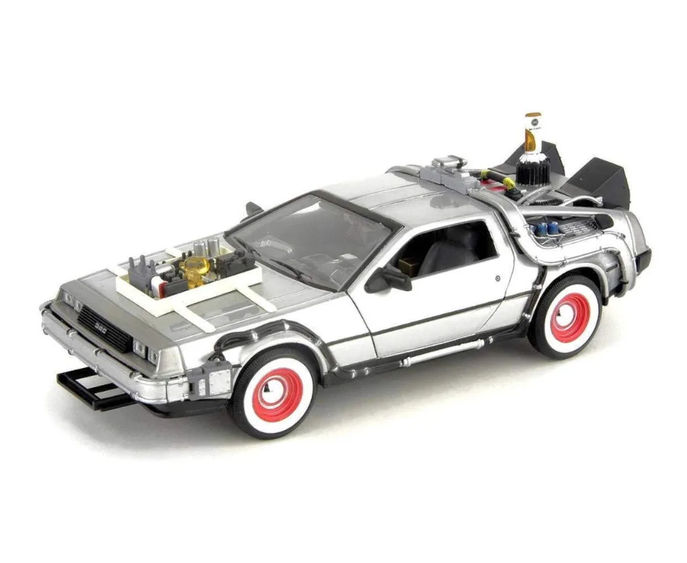 Welly 1:24 Delorean машина времени Назад в будущее часть 3 литая модель автомобиля Новый