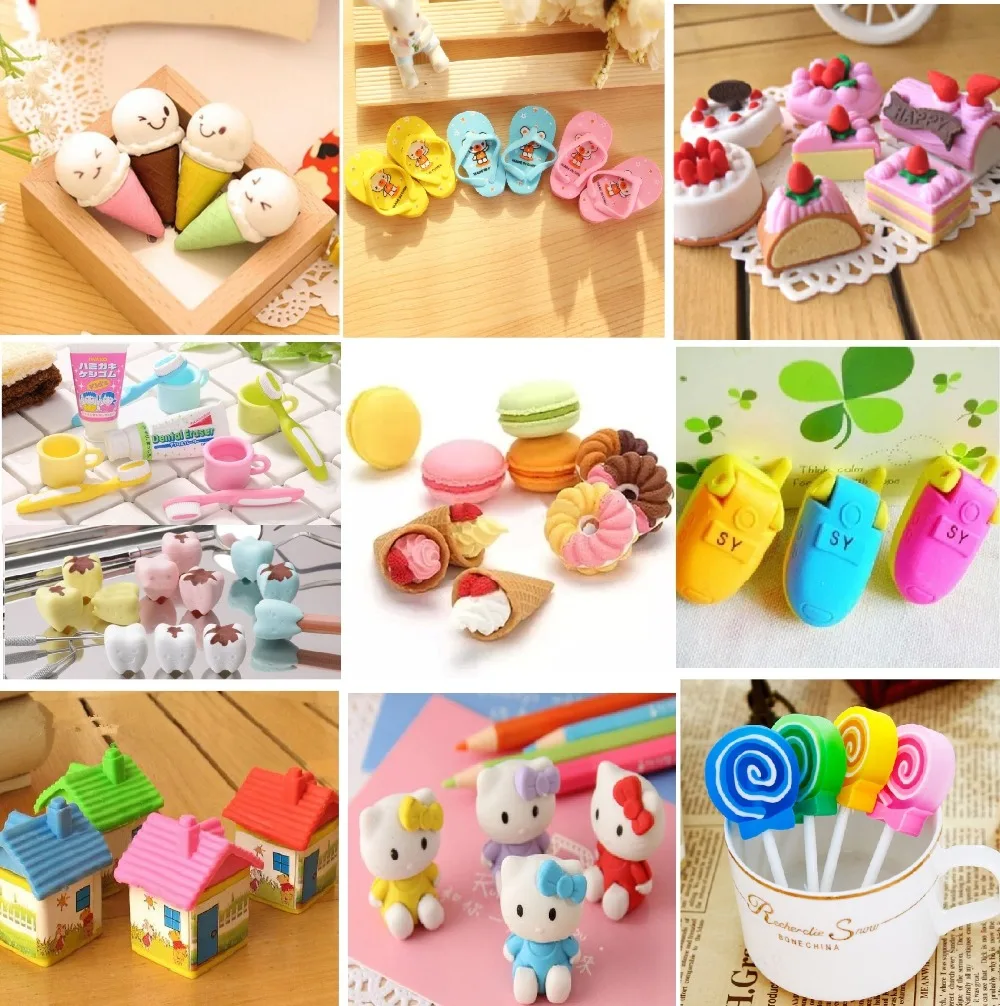 Различные ластик канцелярские принадлежности новинка тапочки с тортом макарон