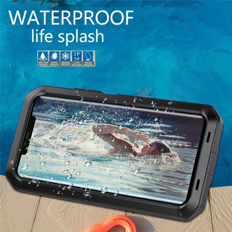 Металлический+ силиконовый сверхпрочный защитный чехол для телефона huawei P30 mate 20 Pro Алюминиевый водонепроницаемый противоударный чехол