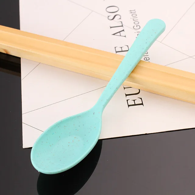 Green Spoon Детская пшеничная соломенная столовая посуда миска детская тренировочная чаша Милая картонная посуда набор детского питания - Цвет: Green Spoon