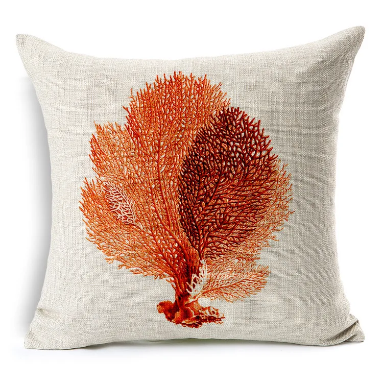 Marine Starfish Seahorse Printed Cushion Covers Decorative Pillows Housse De Coussin Square Sofa Funda Cojin Kussenhoes | Дом и сад