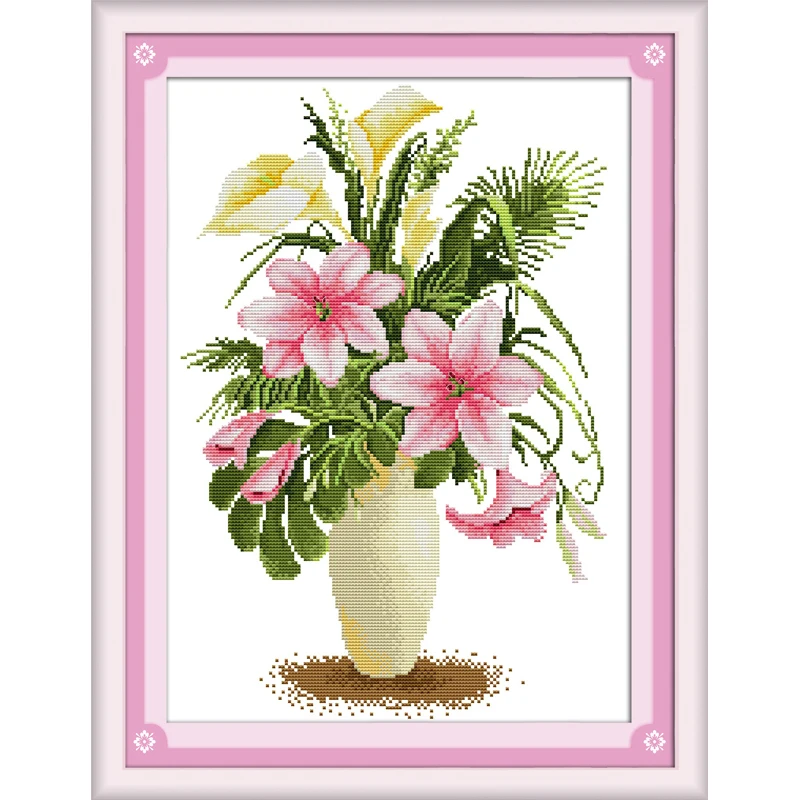 Joy Sunday Lily Китайский Набор для вышивки крестиком экологичный хлопковый прозрачный