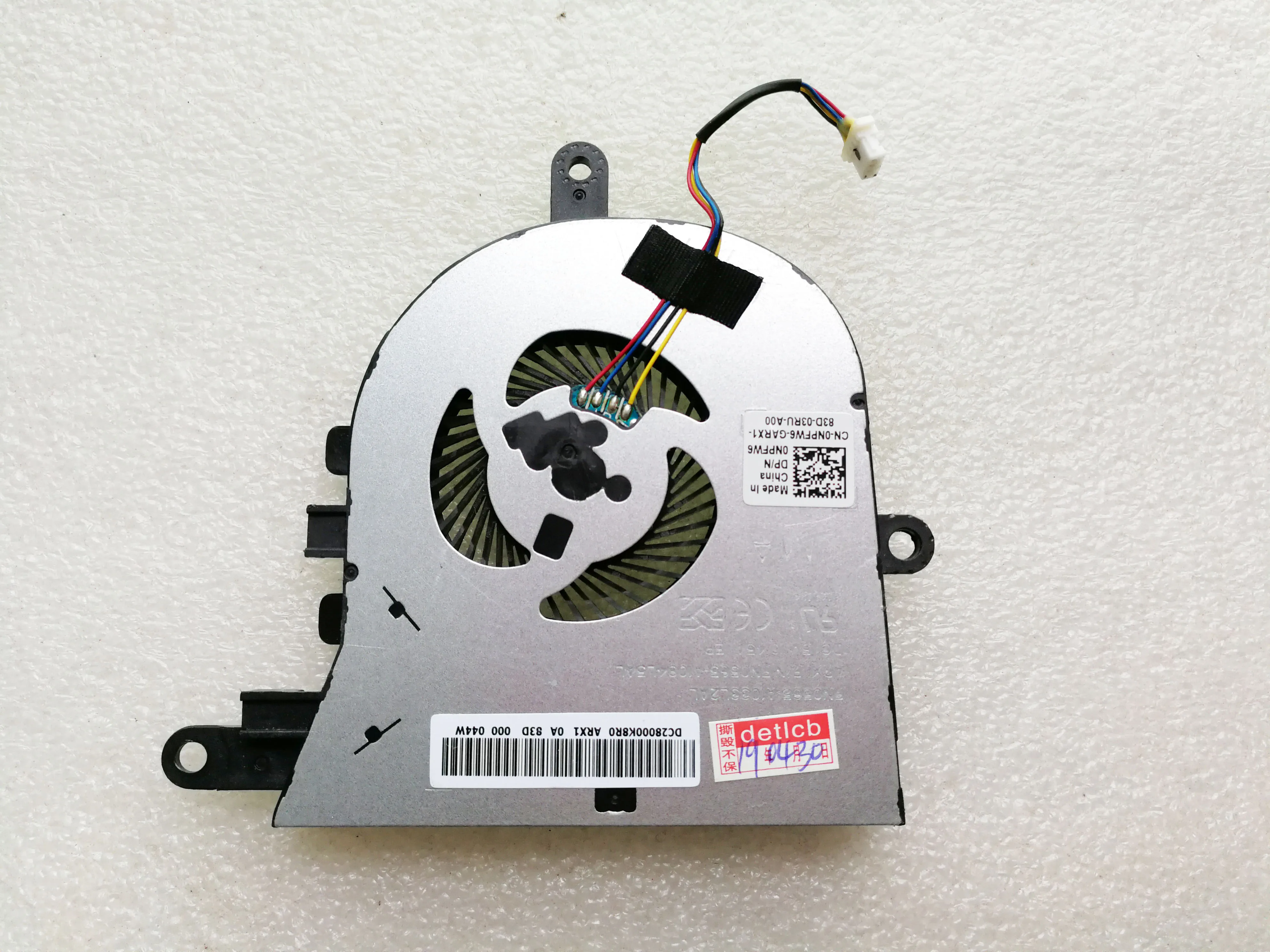 Оригинальный кулер для процессора Dell Latitude 3590 L3590 E3590 вентилятор inspiron 15 5570 5575 NPFW6