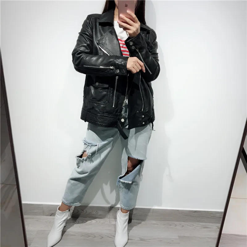 ladies real leather coat women genuine jacket | Женская одежда