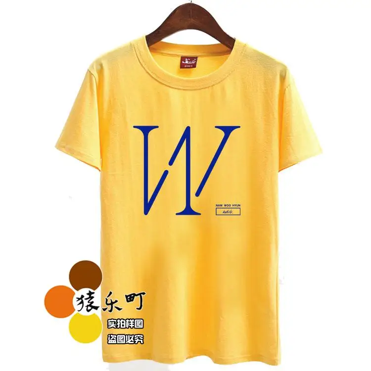 Kpop infinit woohyun Новая летняя футболка с круглым вырезом и коротким рукавом для