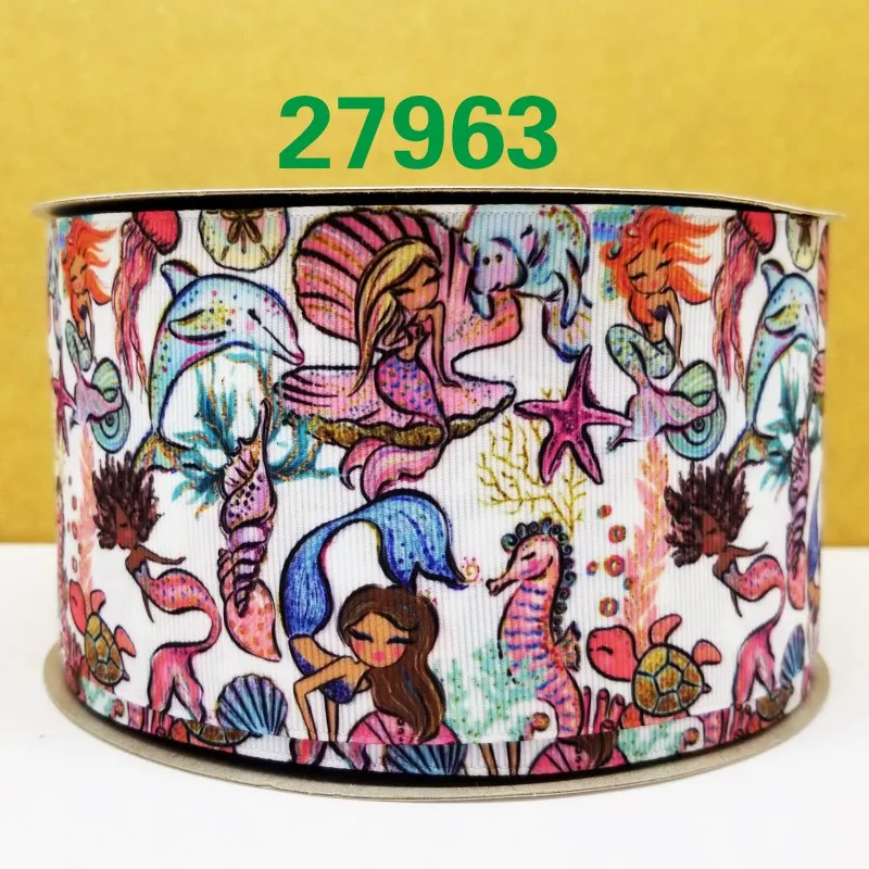Бесплатная доставка 50 ярдов мультфильм печатных grosgrain ленты 27962 | Дом и сад