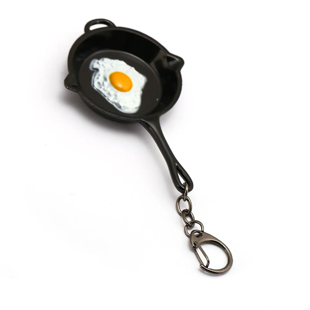 

Game PUBG Keychain omelette Metal Black Pens with Egg Key Chain Ring Men Gift Jewelry Accessories Figure Chaveiro
