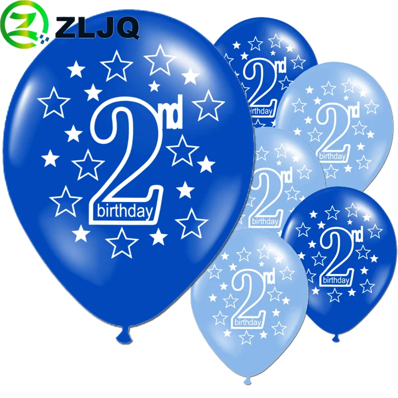 ZLJQ 20 шт. 2th лет ребенок с днем рождения воздушные шары украшения 12 дюймов номер 2