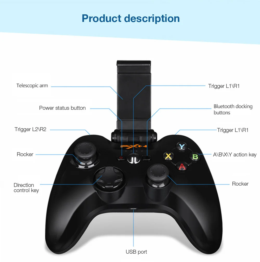 PXN-6603 MFi геймпад портативная игровая консоль беспроводной Bluetooth игровой контроллер портативный джойстик Вибрация ручной для IOS