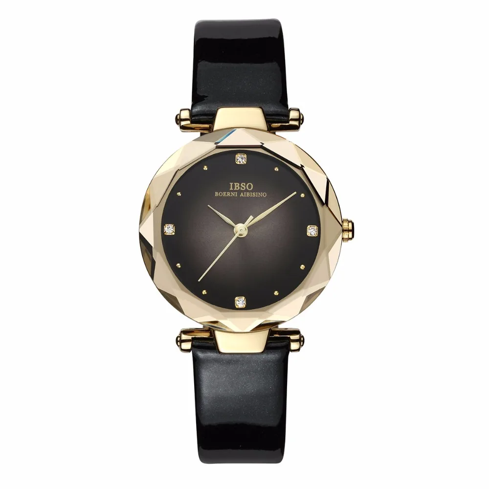 Женские Аналоговые часы с ремешком из натуральной кожи кристаллами | Наручные