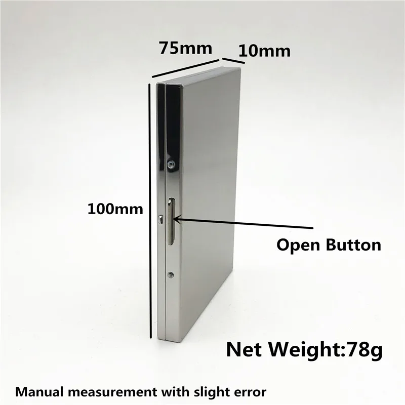 

Alalinong Che Guevara Stainless Steel Cigarette Case Ultra Thin Metal Universal Cigarette Boxes Wire Drawing Process Smoking Box