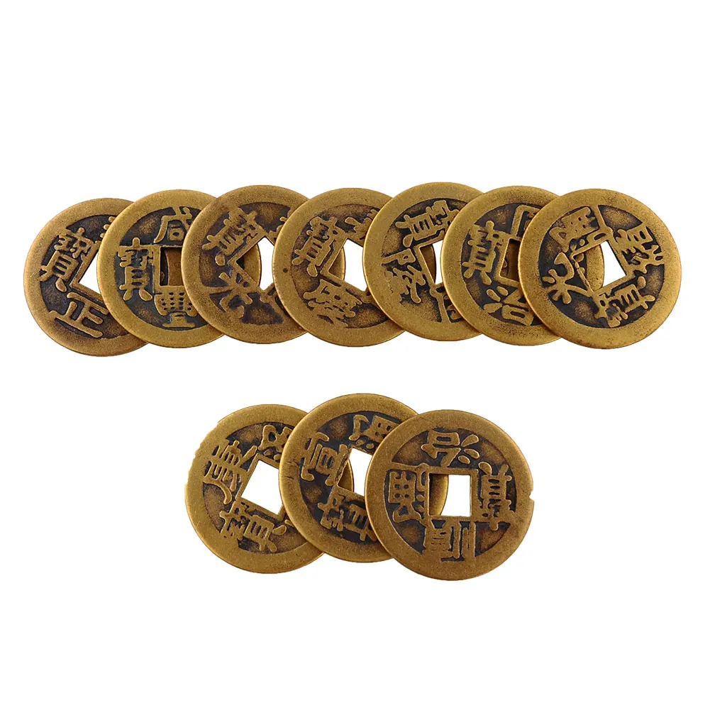 10x фэн-шуй Лаки китайская Фортуна монета Феникса восточные императоры Qing Money I Ching