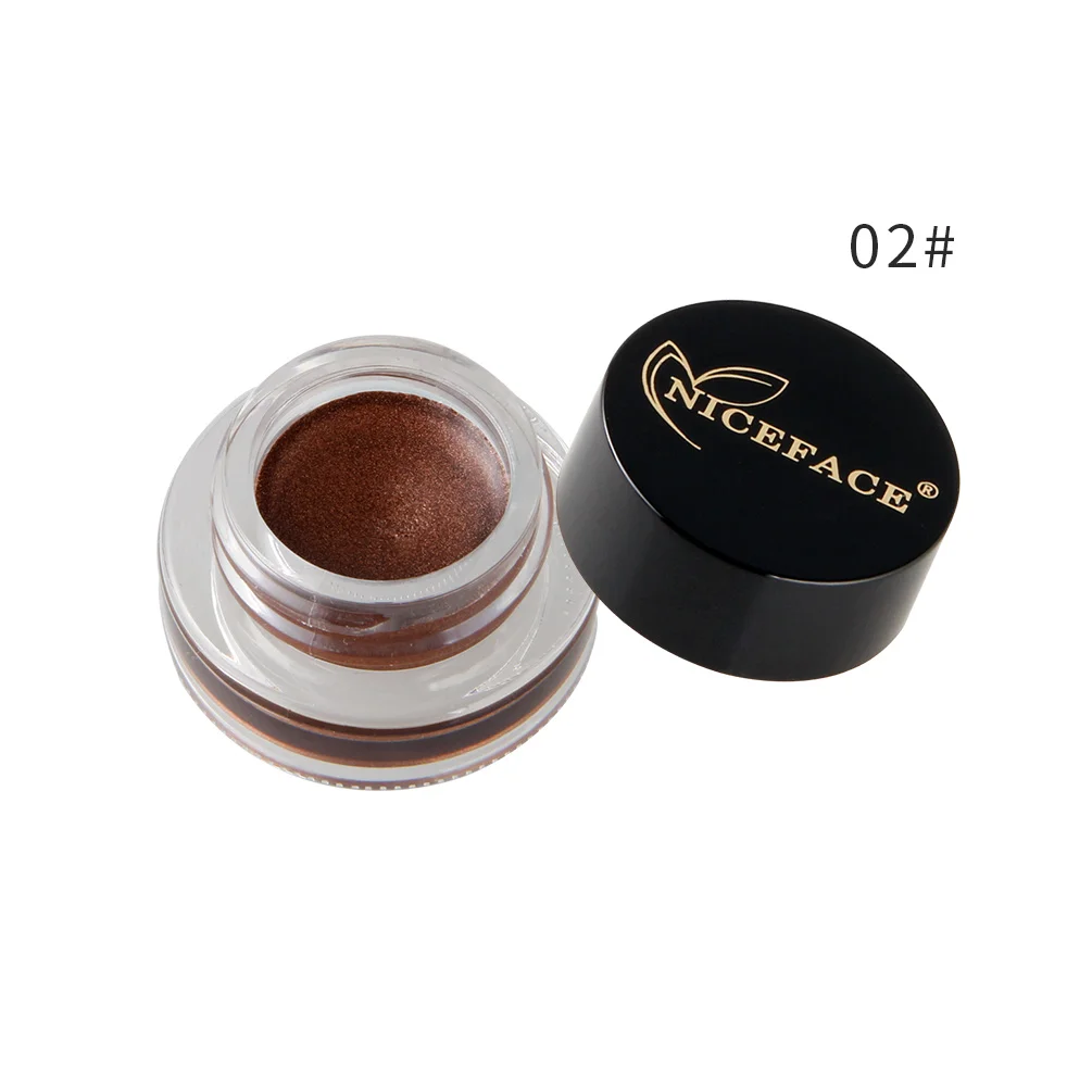 02 NICEFACE, 15 цветов, алмазный блеск, тени для век, гель для макияжа, водостойкая, долго носится, подводка для глаз, осветляет тени для век, светящийся пигмент, косметика - Цвет: 02