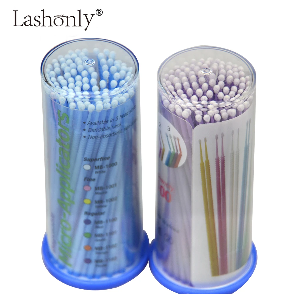 Новинка 100 шт микро щеточки Одноразовые индивидуальные Аппликаторы тушь для