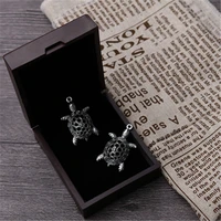 wkoud 5pcs silver color 3d metal turtle charms necklace key chain diy jewelry alloy pendants display a897