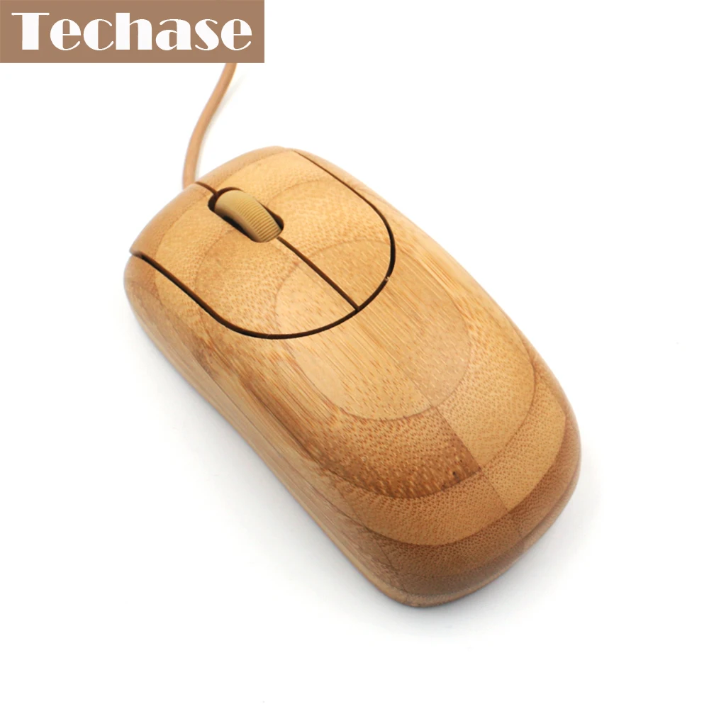 Проводная деревянная мышь Techase Mause Gamer Rato игровая Fio Bamboo Souris ordinate Mouse s для