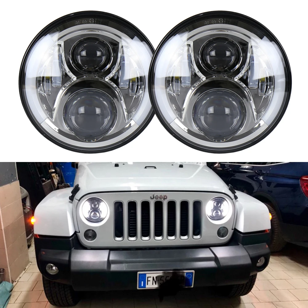 Налобный фонарь 7 дюймовый светодиодный сменный для Jeep Wrangler|Сигнальная лампа| |