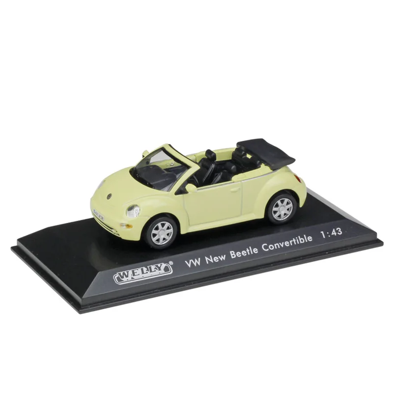VW New Beetle 1:43 Welly Benz VW Audi Volvo Alfa стенд с Чехол литая модель автомобиля - Цвет: VW New Beetle