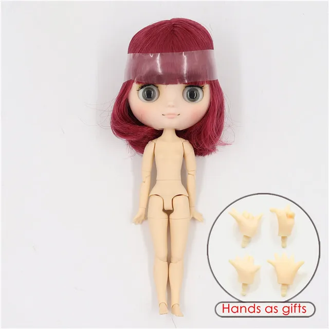 Фабрика blyth Middie кукла шарнир тело матовое лицо 1/8 20 см, голая кукла с руками - Цвет: e