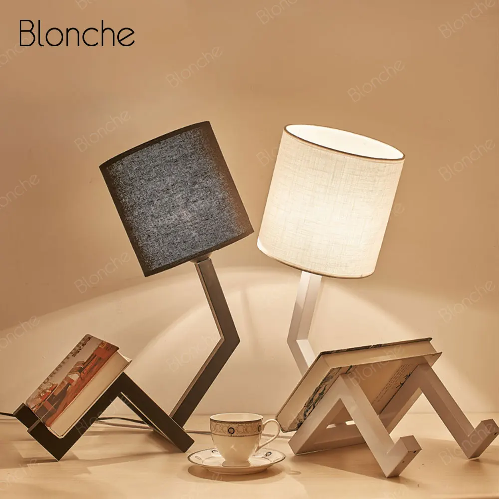 Нордическая человеческая настольная лампа в форме Современная книжная полка для