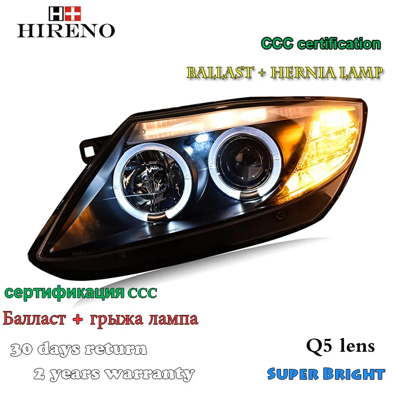 Hireno фары в сборе для 2002 2008 BMW Z4 светодиодный DRL Объектив двойной луч HID Xenon 2шт| |