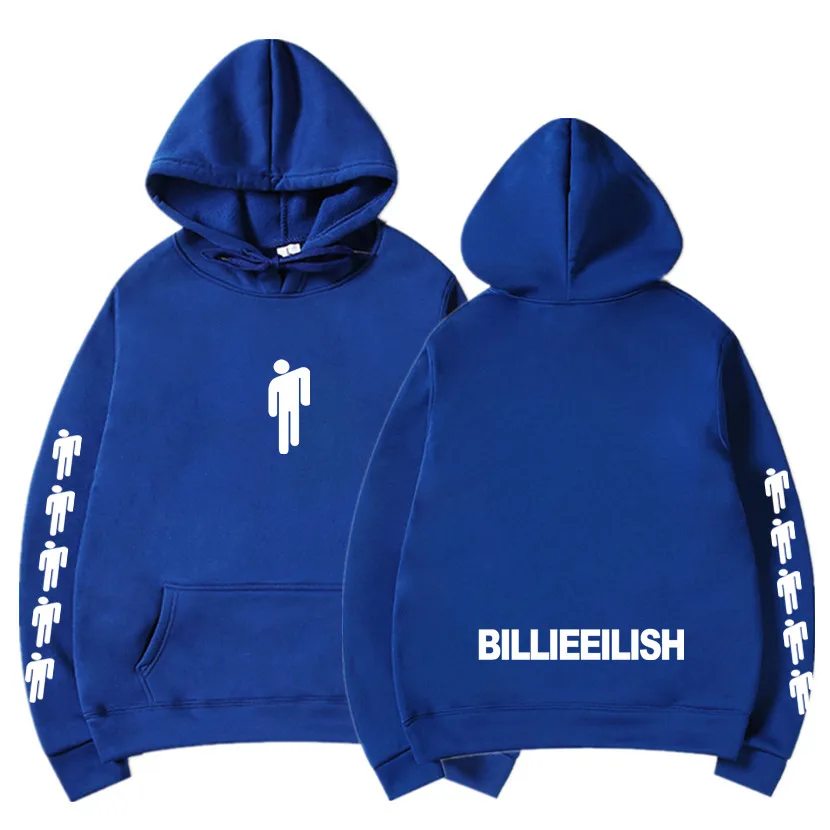 Новинка хит продаж Billie Eilish толстовка с капюшоном Мужская черная хлопковая пара