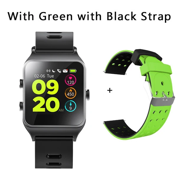 black N Green Strap Makibes BR3 Смарт часы 17 видов спорта Strava браслет IP68 Водонепроницаемый 1," сенсорный экран сердечного ритма наручные часы Встроенный gps - Цвет: black N Green Strap