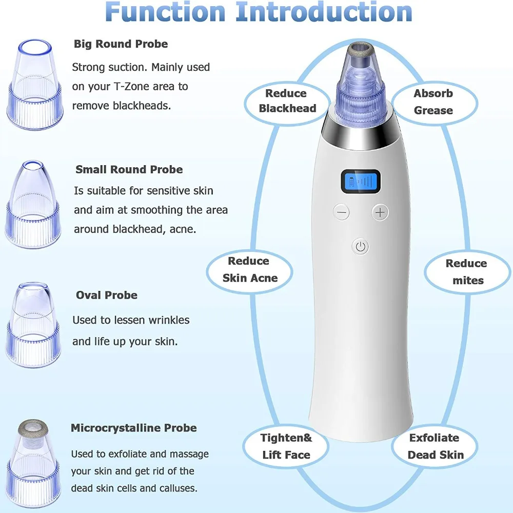 Deston Facare X11 пылесос для удаления черных пор USB Перезаряжаемый экстрактор с 4